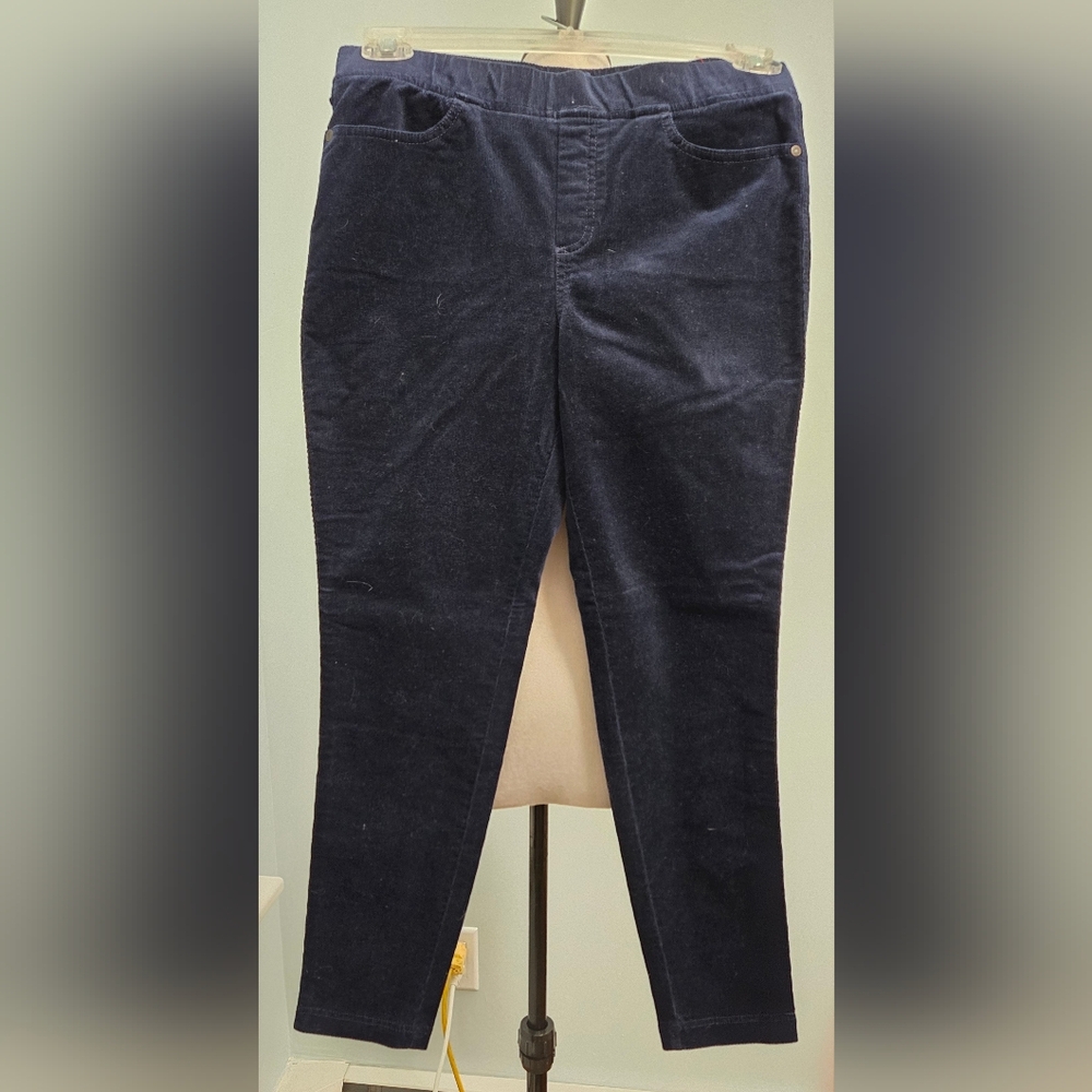 *final price* Talbots "pull-on jeggings" elastic waist Navy sz 8P